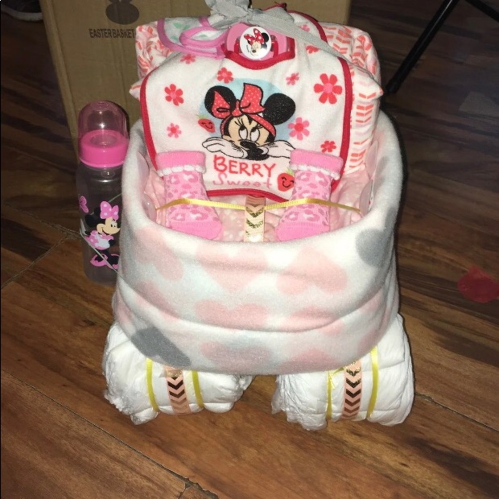 Baby diaper cake stroller